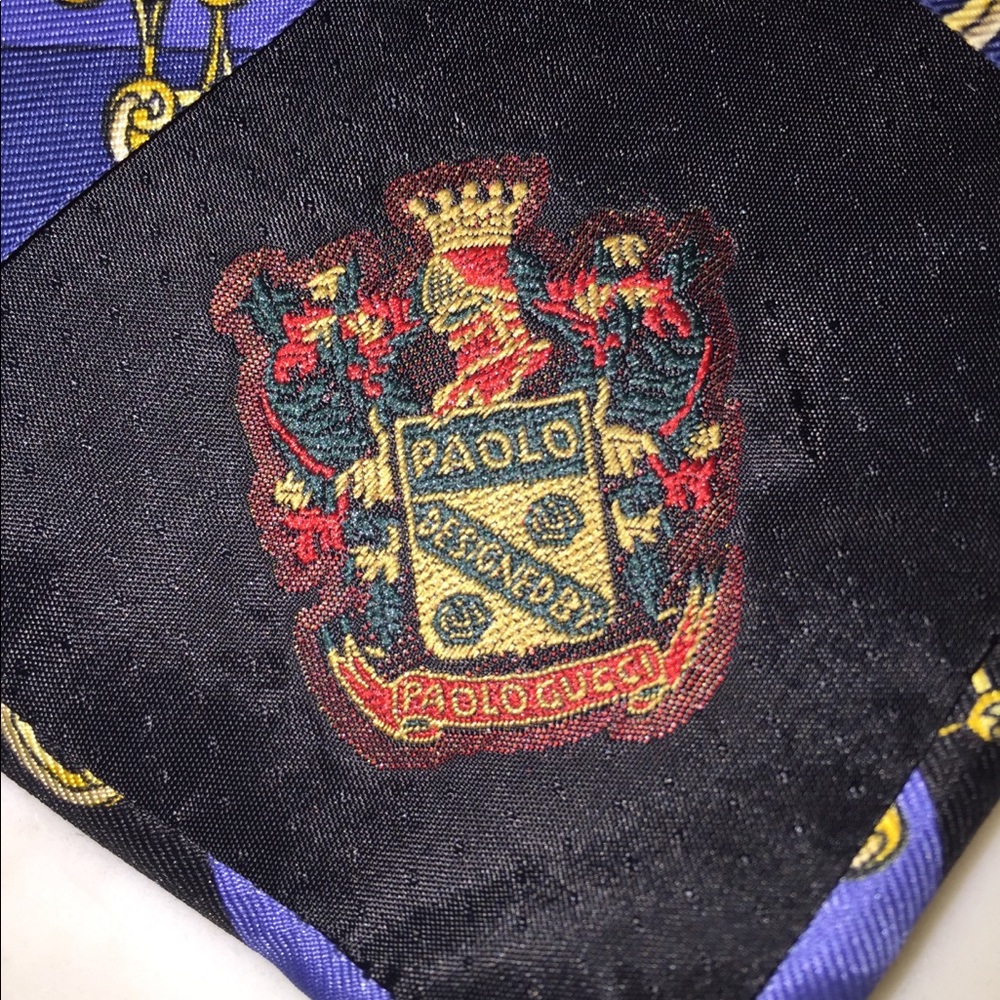Paolo Gucci tie blue multiprint unverified - Picture 2 of 8